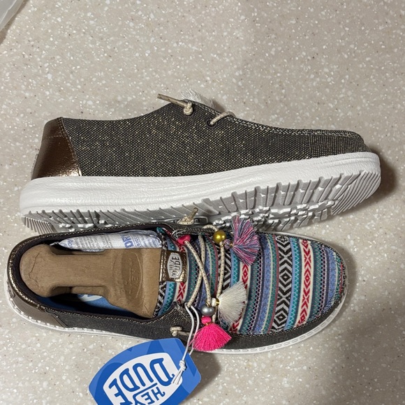 Hey Dude Shoes - Hey Dude Wendy Printed Slip-On Sneakers in Multi-Color